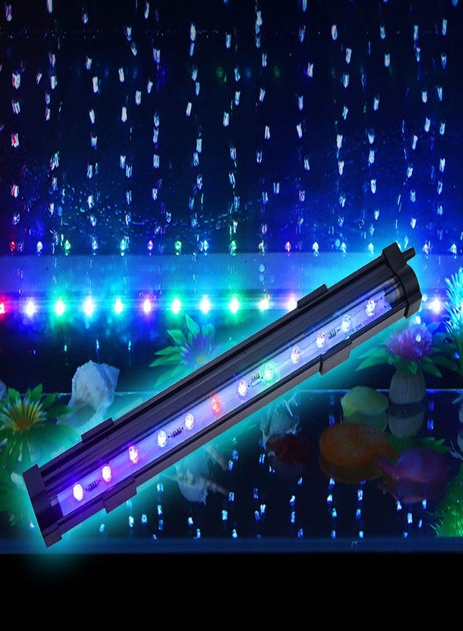 PULACO 2W Aquarium Fish Tank Air Stone with Automatic Color Changing LED Light (Length -10" for Small Fish Tank) for Aquarium Air Pump - Image 1
